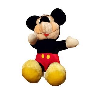 Vtg Mickey Mouse Walt Disney World Stuffed Plush Toy Collectible Fuzzy 10"